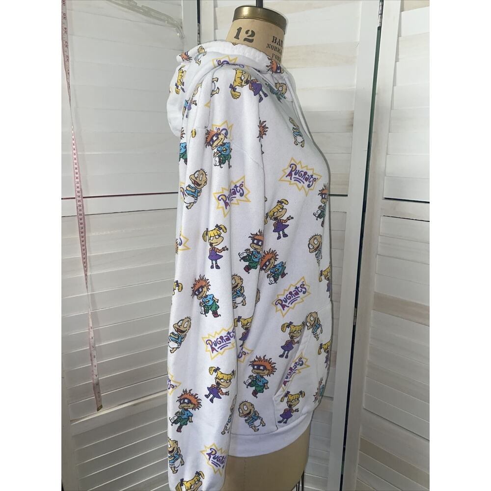 Nickelodeon White Rug Rats Hoodie Size Medium Front Pockets - Picture 4 of 7